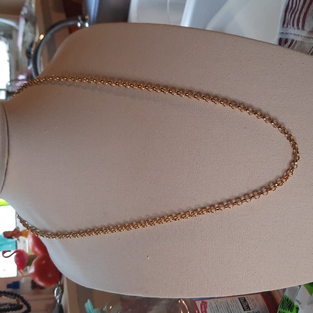 Gold tone chain necklace LOLO